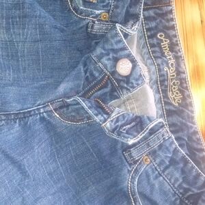 American Eagle Outfitters Dark Blue High-Rise Women's Jeans